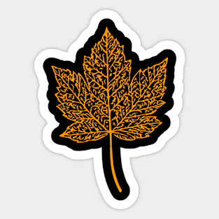 Autumn Leaf Design Artwork Sticker